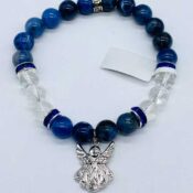 8mm Sodalite, Quartz, Angel bracelet