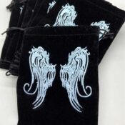 (set of 10) 5"x 7" Angel Wings Black velveteen bag